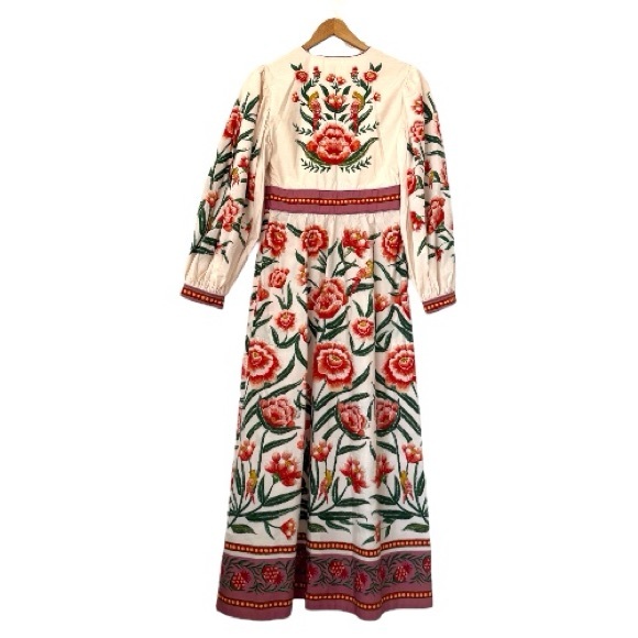FARM Rio Ainika Floral Print Maxi Dress, Cream/Red, NWT ๐ง๐ท - Picture 9 of 16